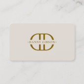 Carte De Visite Logo minimal monogramme initiale sable professionn (Devant)