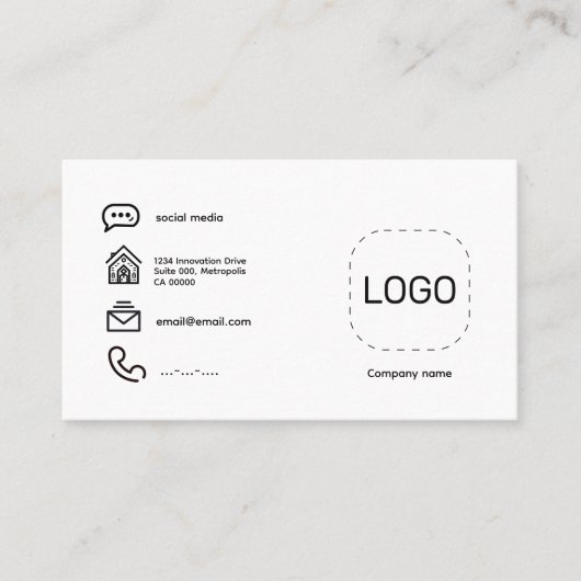 Carte De Visite Logo minimaliste (Devant)