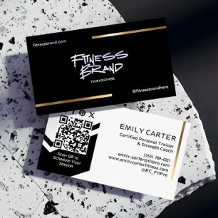 Carte De Visite Logo minimaliste de formateur de fitness tendance