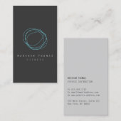 Carte De Visite Logo minimaliste et moderne de design scintille en (Devant / Derrière)