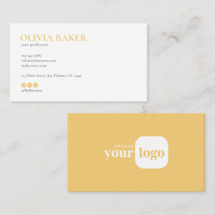 Carte De Visite Logo Minimaliste Moderne & Icônes pour les Médias 