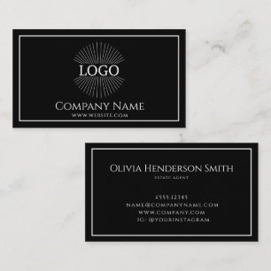 Carte De Visite Logo minimaliste noir