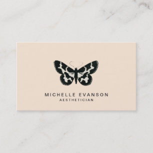 Carte De Visite Logo minimaliste Pastel Peach Butfly