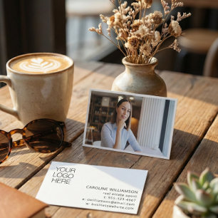 Carte De Visite Logo Minimaliste Professionnel Immobilier Photo Ré