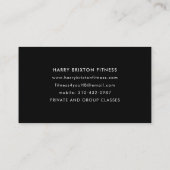 Carte De Visite Logo minimum et photo Fitness Trainer Standard (Dos)