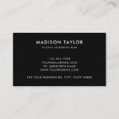 Carte De Visite Logo minimum personnalisé de l'entreprise Code QR  (Dos)