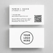 Carte De Visite Logo minimum QR Code Professionnel