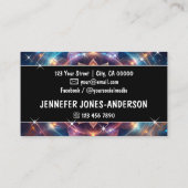 Carte De Visite Logo Modèle Chakra Fleur de la vie Galaxy Éperche (Dos)