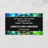 Carte De Visite Logo Modèle Chakra Fleur de la vie Galaxy Éperche (Dos)