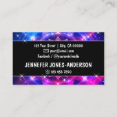 Carte De Visite Logo Modèle Chakra Fleur de la vie Galaxy Éperche (Dos)