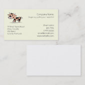 Carte De Visite Logo modelé de vache à bande dessinée (Devant / Derrière)