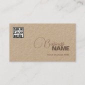 Carte De Visite Logo Modèle Élégant Moderne Classique Simple Brown (Devant)