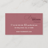 Carte De Visite Logo Modèle Élégant Moderne Classique Simple Rouge (Dos)