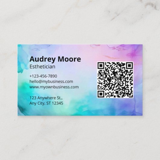 Carte De Visite Logo Modèle Esthétique (Devant)