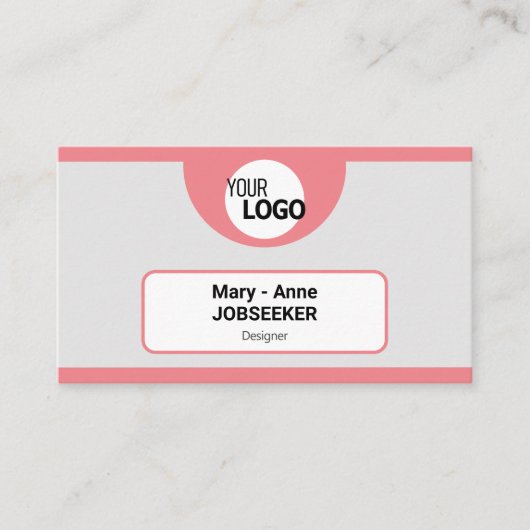 Carte De Visite Logo Modèle Frame Classic Job Seeker Creative (Devant)