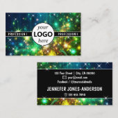 Carte De Visite Logo Modèle Galaxy Stars Magic Energetic Étincelle (Devant / Derrière)