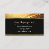 Carte De Visite Logo Modèle Luxe Chic Deluxe Liquid Or (Dos)