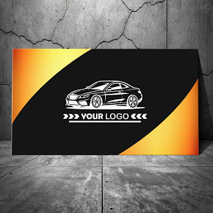 Carte De Visite Logo Modèle Orange élégant professionnel élégant
