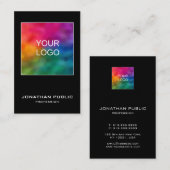 Carte De Visite Logo Modèle vertical moderne professionnel élégant (Devant / Derrière)