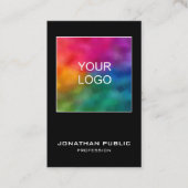 Carte De Visite Logo Modèle vertical moderne professionnel élégant (Devant)