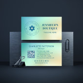 Carte De Visite Logo moderne Abstrait Gradient tendance Code QR