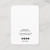 Carte De Visite logo moderne bijoux collier oreille (Dos)