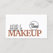 Carte De Visite Logo moderne blanc et rouge Brown simple et élégan (Devant)