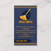 Carte De Visite Logo moderne Blue House Cleaning Services (Dos)