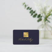 Carte De Visite Logo Moderne Calligraphie Écriture Élégante Profes (Debout devant)