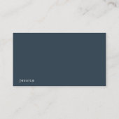 Carte De Visite Logo moderne chic Indigo Blue Professional (Dos)