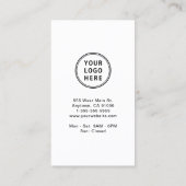 Carte De Visite Logo moderne Code QR (Dos)