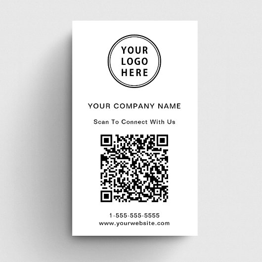 Carte De Visite Logo moderne Code QR