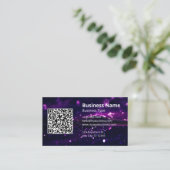 Carte De Visite Logo Moderne Code QR Scannable Site Web Réseaux So (Debout devant)