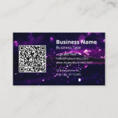Carte De Visite Logo Moderne Code QR Scannable Site Web Réseaux So (Devant)