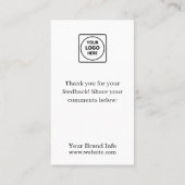 Carte De Visite Logo Moderne | Conception de rétroaction et de son (Dos)