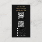 Carte De Visite Logo moderne Contemporary Gold Spiral (Dos)