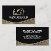 Carte De Visite Logo moderne de l'agent immobilier (Devant / Derrière)