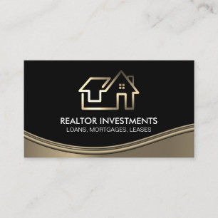 Carte De Visite Logo moderne de l'agent immobilier