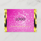 Carte De Visite Logo moderne de luxe Gold Girly Parties scintillan (Devant)