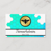 Carte De Visite Logo moderne de nid d'abeille hexagone (Devant)