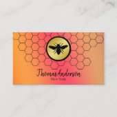 Carte De Visite Logo moderne de nid d'abeille hexagone (Devant)