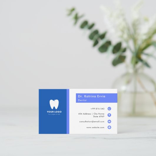 Carte De Visite Logo moderne Dentist Business (Debout devant)