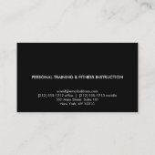 Carte De Visite Logo moderne Dumbbell Logo Personnel Trainer Fitne (Dos)