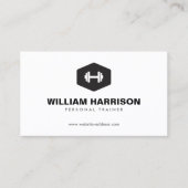Carte De Visite Logo moderne Dumbbell Logo Personnel Trainer Fitne (Devant)