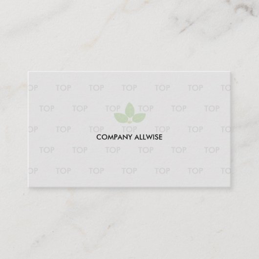 Carte De Visite Logo moderne Editable Laurel sur Light Grey (Devant)