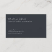 Carte De Visite Logo moderne en argent gris (Devant)