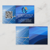 Carte De Visite Logo moderne énergie renouvelable | Panneaux Sun (Devant / Derrière)