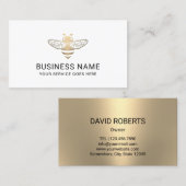 Carte De Visite Logo moderne Gold Bee (Devant / Derrière)