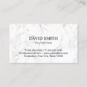 Carte De Visite Logo moderne Gold Pineappy Marbre blanc tendance (Dos)