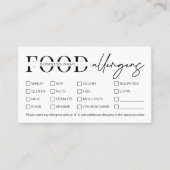 Carte De Visite Logo moderne minimaliste Alimentation Liste d'alle (Devant)